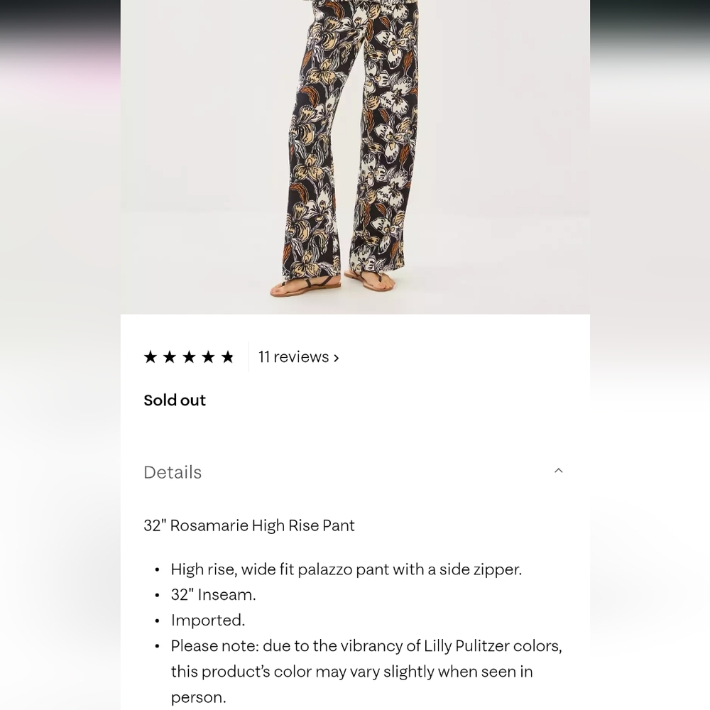 NWT Lilly Pulitzer Rosamarie Pant - Picture 5 of 5